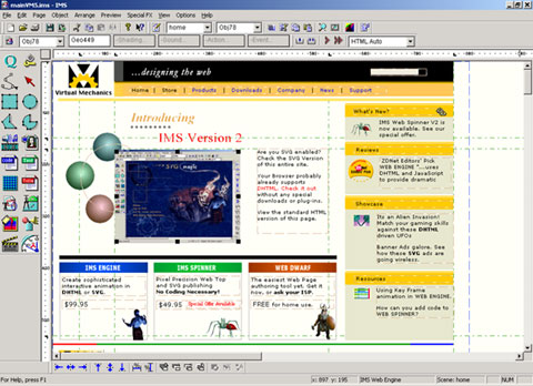 IMS Web Engine - An advanced WYSIWYG D/HTML Editor