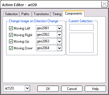 ActionEditor Components tab