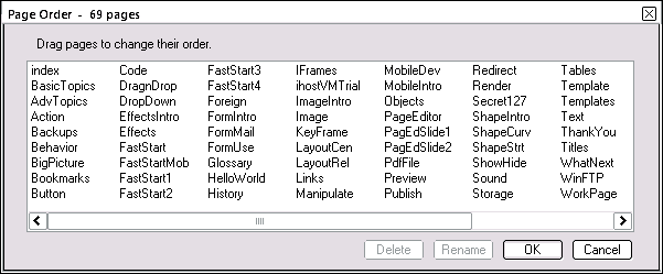 Changing Page Order