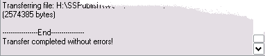 Transfer completed without errors