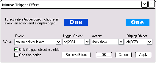 Setting menu item mouse over