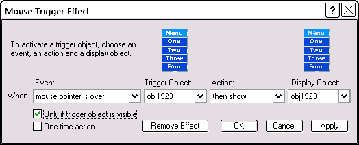 Another mouse over on the left hand list